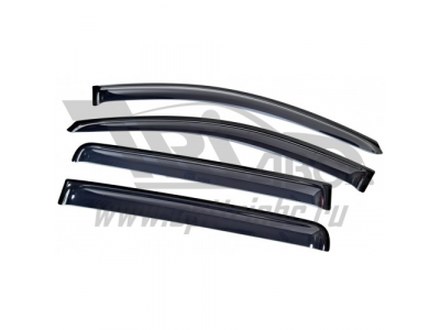 Дефлекторы боковых окон Mitsubishi L200 (2015-) (4шт.) (темный)
