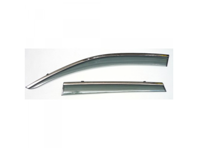 Ветровики Artway Mazda 6 14- SD с металл. хром-молдингом