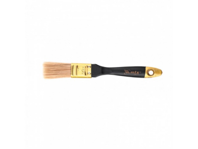 Кисть плоская "Профи" 1, натуральная щетина, деревянная ручка Mtx