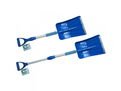 Лопата для снега с телескопической ручкой, металлический кант 110 см