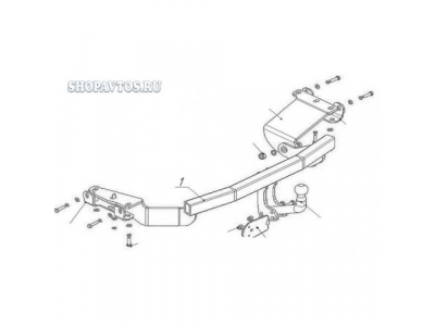 Фаркоп на Mitsubishi Outlander XL SUV 2007-2012гг.