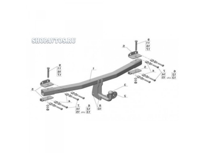 Фаркоп на Porsche Cayenne SUV 2002г.-по н.в.