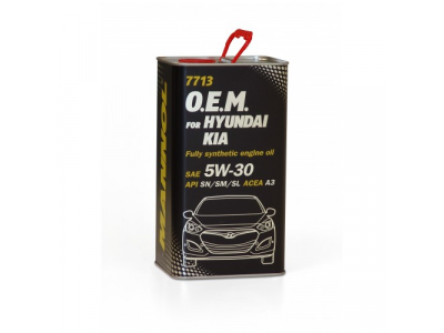 MANNOL 7713 O.E.M. 5W-30 for Hyundai Kia 4L metal