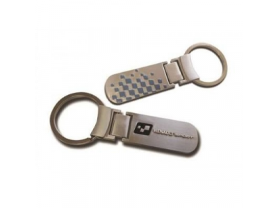 Металлический брелок для ключей Renault Sport Keyring, Silver, артикул 7711576433