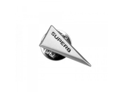 Металлический значок Skoda Pin Superb, Triangular, Silver