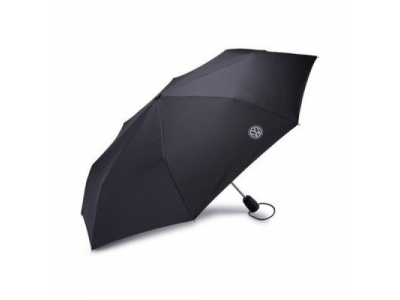 Складной зонт Volkswagen Logo Compact Umbrella, Black, артикул 000087602K