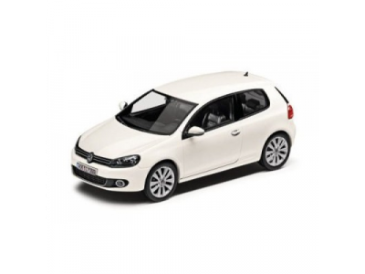 Модель автомобиля Volkswagen Golf 6, 3 Doors, Scale 1:43, White