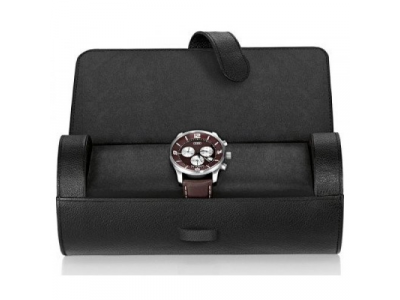 Футляр для часов Audi Watch case, leather, black