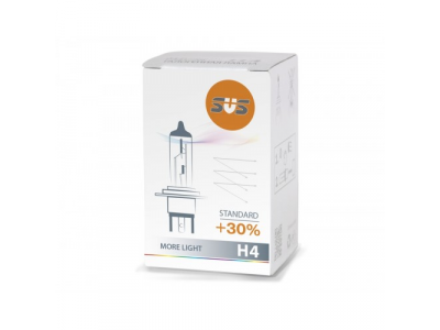 Автолампа галогенная SVS H4 12V 60/55W P43t Standard +30%